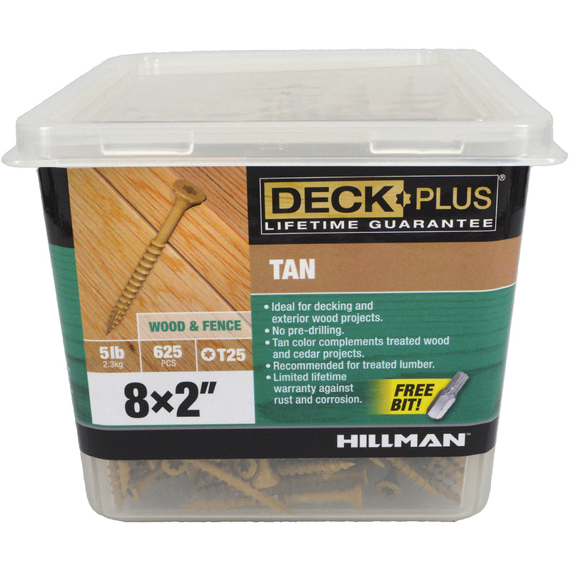 Deck Plus No. 8 X 2 in. L Tan Star Flat Head Exterior Deck Screws 5 lb