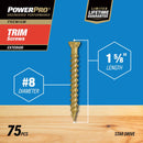 Hillman Power Pro No. 8 X 1-5/8 in. L Star Trim Screws 75 pk