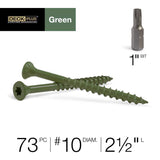 Deck Plus No. 10 X 2-1/2 in. L Green Star Flat Head Exterior Deck Screws 1 lb 1 pk