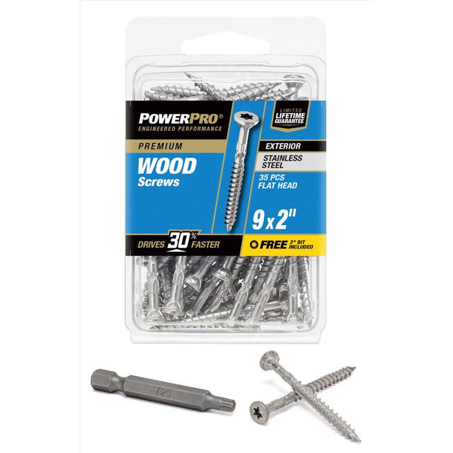DECK SCREW 9X2" 35PK SS