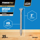 Hillman Power Pro No. 9 X 2 in. L Star Flat Head Exterior Deck Screws 35 pk