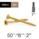 Deck Plus No. 8 X 2 in. L Tan Star Flat Head Exterior Deck Screws 50 pk