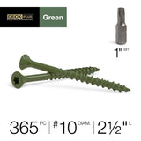Deck Plus No. 10 X 2-1/2 in. L Green Star Flat Head Exterior Deck Screws 5 lb 365 pk