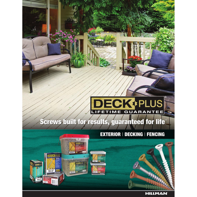Deck Plus No. 10 X 2-1/2 in. L Green Star Flat Head Exterior Deck Screws 5 lb 365 pk