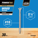 Hillman Power Pro No. 10 X 2-1/2 in. L Star Flat Head Exterior Deck Screws 30 pk
