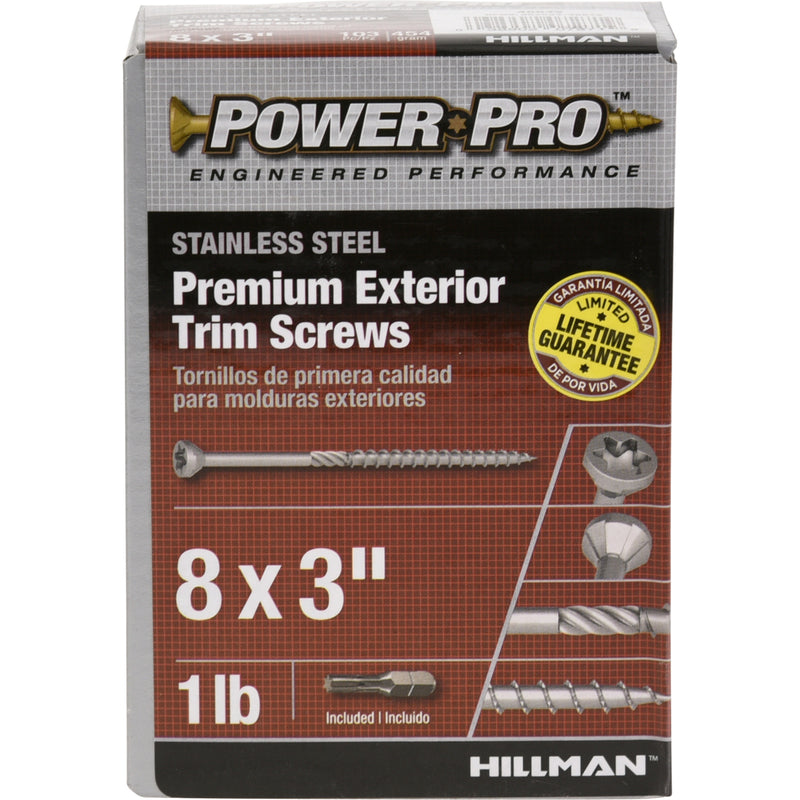 Hillman Power Pro No. 8 X 3 in. L Star Trim Screws 1 lb