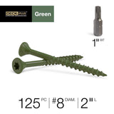 Deck Plus No. 8 X 2 in. L Green Star Flat Head Exterior Deck Screws 1 lb