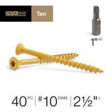 Deck Plus No. 10 X 2-1/2 in. L Tan Star Flat Head Exterior Deck Screws 40 pk