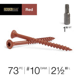Deck Plus No. 10 X 2-1/2 in. L Red Star Flat Head Exterior Deck Screws 1 lb