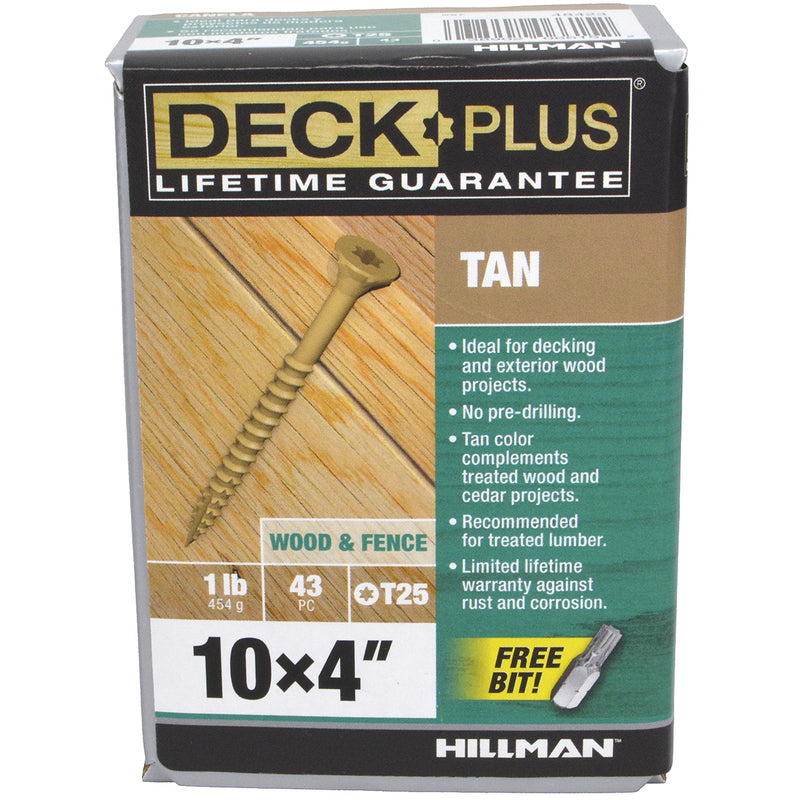 Deck Plus No. 10 X 4 in. L Tan Star Flat Head Exterior Deck Screws 1 lb