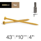 Deck Plus No. 10 X 4 in. L Tan Star Flat Head Exterior Deck Screws 1 lb