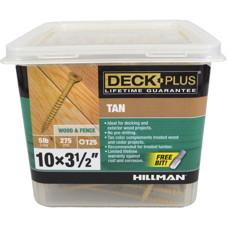 Deck Plus No. 10 X 3-1/2 in. L Tan Star Flat Head Exterior Deck Screws 5 lb