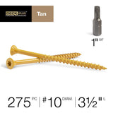 Deck Plus No. 10 X 3-1/2 in. L Tan Star Flat Head Exterior Deck Screws 5 lb