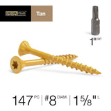 Deck Plus No. 8 X 1-5/8 in. L Tan Star Flat Head Exterior Deck Screws 1 lb