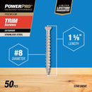 Hillman Power Pro No. 8 X 1-5/8 in. L Star Trim Screws 50 pk