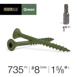 Deck Plus No. 8 X 1-5/8 in. L Green Star Flat Head Exterior Deck Screws 5 lb
