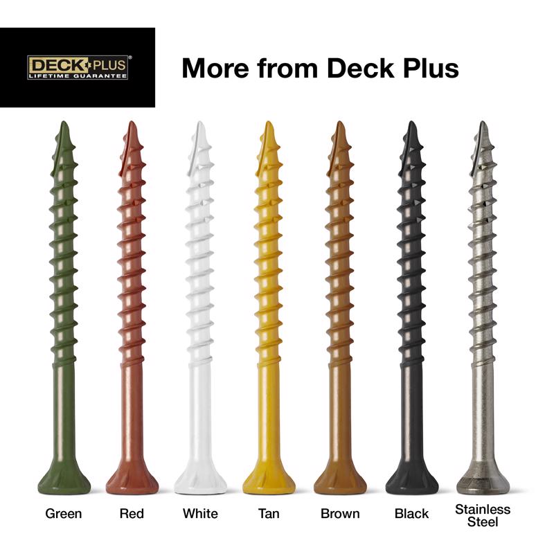 Deck Plus No. 8 X 1-5/8 in. L Green Star Flat Head Exterior Deck Screws 5 lb