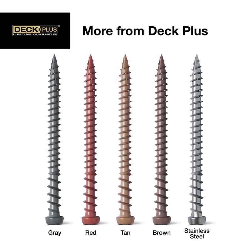 Deck Plus No. 10 X 3 in. L Red Star Flat Head Composite Deck Screws 5 lb