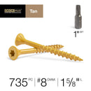 Deck Plus No. 8 X 1-5/8 in. L Tan Star Flat Head Exterior Deck Screws 5 lb