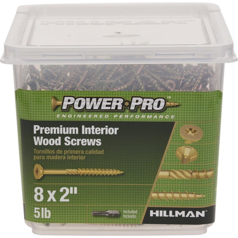 Hillman Power Pro No. 8 X 2 in. L Star Wood Screws 5 lb