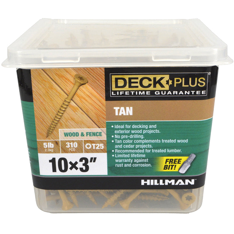 Deck Plus No. 10 X 3 in. L Tan Star Flat Head Exterior Deck Screws 5 lb