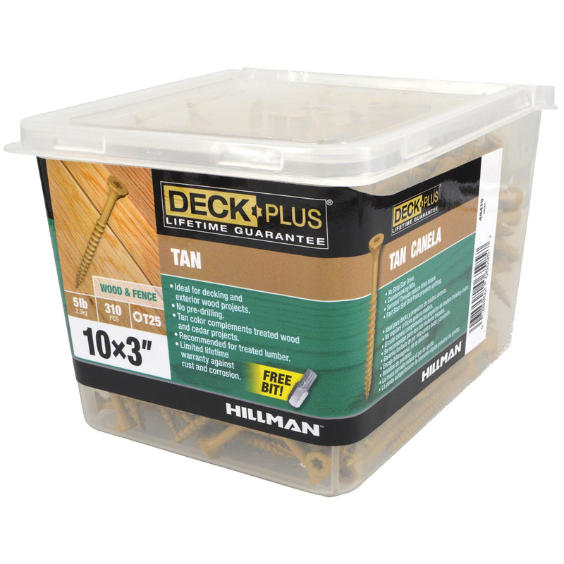 Deck Plus No. 10 X 3 in. L Tan Star Flat Head Exterior Deck Screws 5 lb