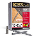 Deck Plus No. 10 X 2-1/2 in. L Gray Star Flat Head Composite Deck Screws 1 lb