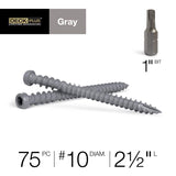Deck Plus No. 10 X 2-1/2 in. L Gray Star Flat Head Composite Deck Screws 1 lb