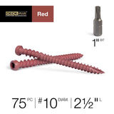 Deck Plus No. 10 X 2-1/2 in. L Red Star Flat Head Composite Deck Screws 1 lb