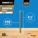 Hillman Power Pro No. 10 X 3-1/2 in. L Star Wood Screws 1 lb