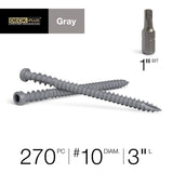 Deck Plus No. 10 X 3 in. L Gray Star Flat Head Composite Deck Screws 5 lb