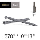 Deck Plus No. 10 X 3 in. L Gray Star Flat Head Composite Deck Screws 5 lb