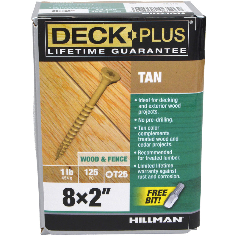 Deck Plus No. 8 X 2 in. L Tan Star Flat Head Exterior Deck Screws 1 lb