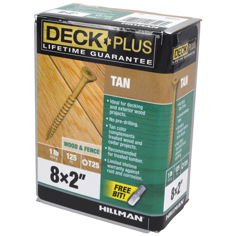 Deck Plus No. 8 X 2 in. L Tan Star Flat Head Exterior Deck Screws 1 lb