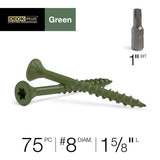 Deck Plus No. 8 X 1-5/8 in. L Green Star Flat Head Exterior Deck Screws 75 pk