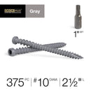 Deck Plus No. 10 X 2-1/2 in. L Gray Star Flat Head Composite Deck Screws 5 lb