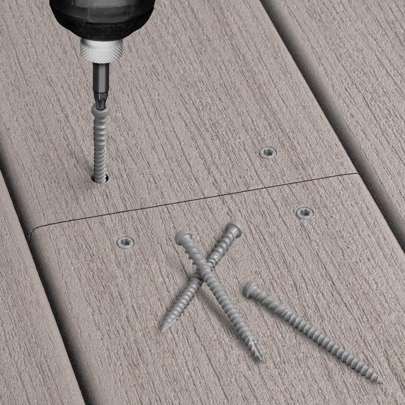 Deck Plus No. 10 X 2-1/2 in. L Gray Star Flat Head Composite Deck Screws 5 lb