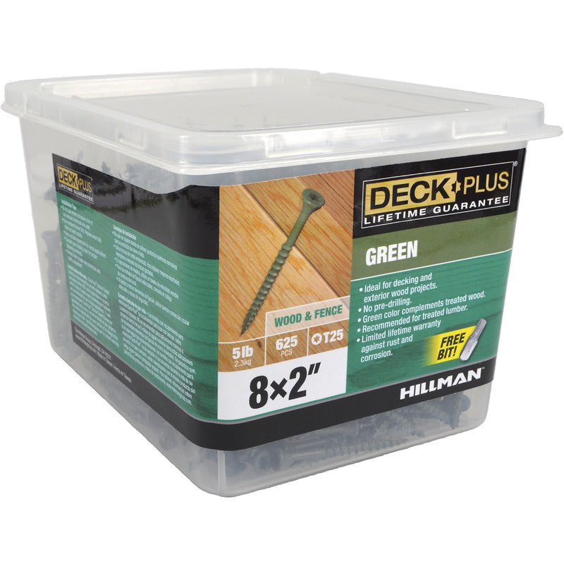 Deck Plus No. 8 X 2 in. L Green Star Flat Head Exterior Deck Screws 5 lb