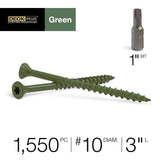Deck Plus No. 10 X 3 in. L Green Star Flat Head Exterior Deck Screws 25 lb