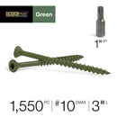 Deck Plus No. 10 X 3 in. L Green Star Flat Head Exterior Deck Screws 25 lb