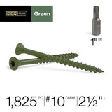 Deck Plus No. 10 X 2-1/2 in. L Green Star Flat Head Exterior Deck Screws 25 lb