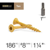 Deck Plus No. 8 X 1-1/4 in. L Tan Star Flat Head Exterior Deck Screws 1 lb
