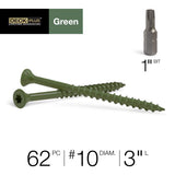Deck Plus No. 10 X 3 in. L Green Star Flat Head Exterior Deck Screws 1 lb