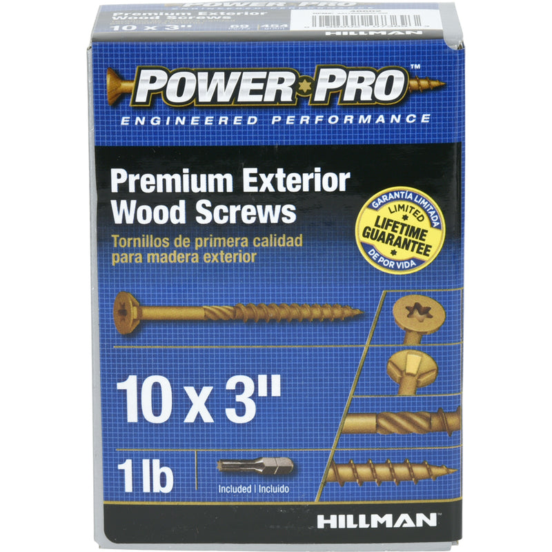 Hillman Power Pro No. 10 X 3 in. L Star Flat Head Deck Screws 1 lb