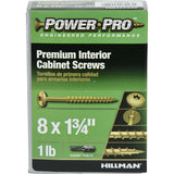 Hillman Power Pro No. 8 X 1-3/4 in. L Star Cabinet Screws 1 lb