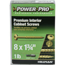 Hillman Power Pro No. 8 X 1-3/4 in. L Star Cabinet Screws 1 lb