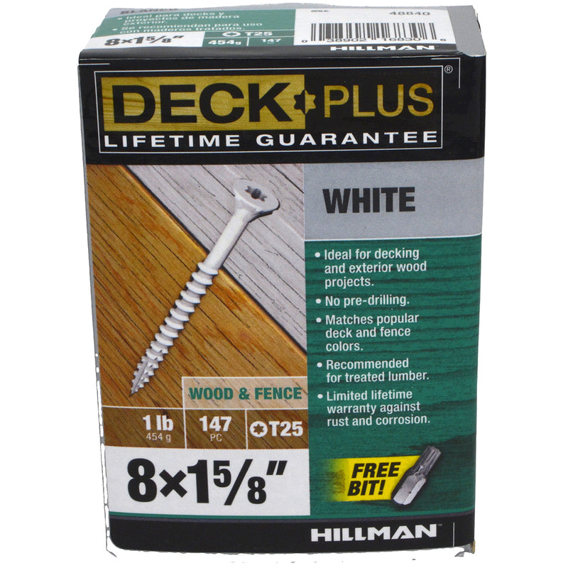 Deck Plus No. 8 X 1-5/8 in. L Star Flat Head Exterior Deck Screws 1 lb