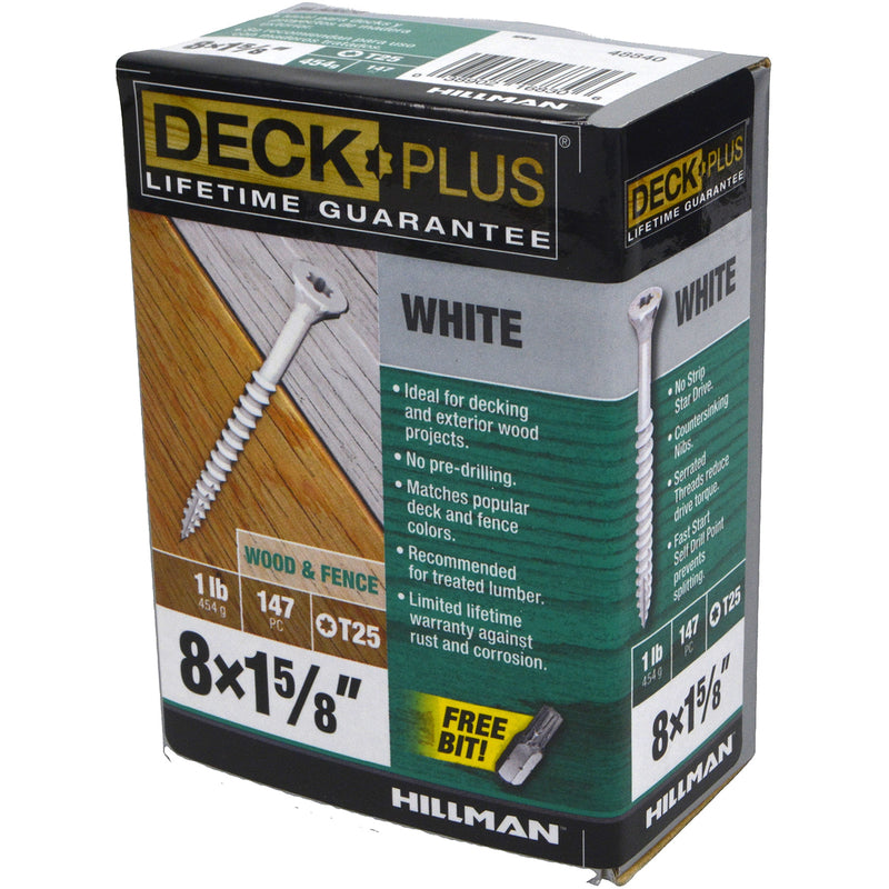 Deck Plus No. 8 X 1-5/8 in. L Star Flat Head Exterior Deck Screws 1 lb