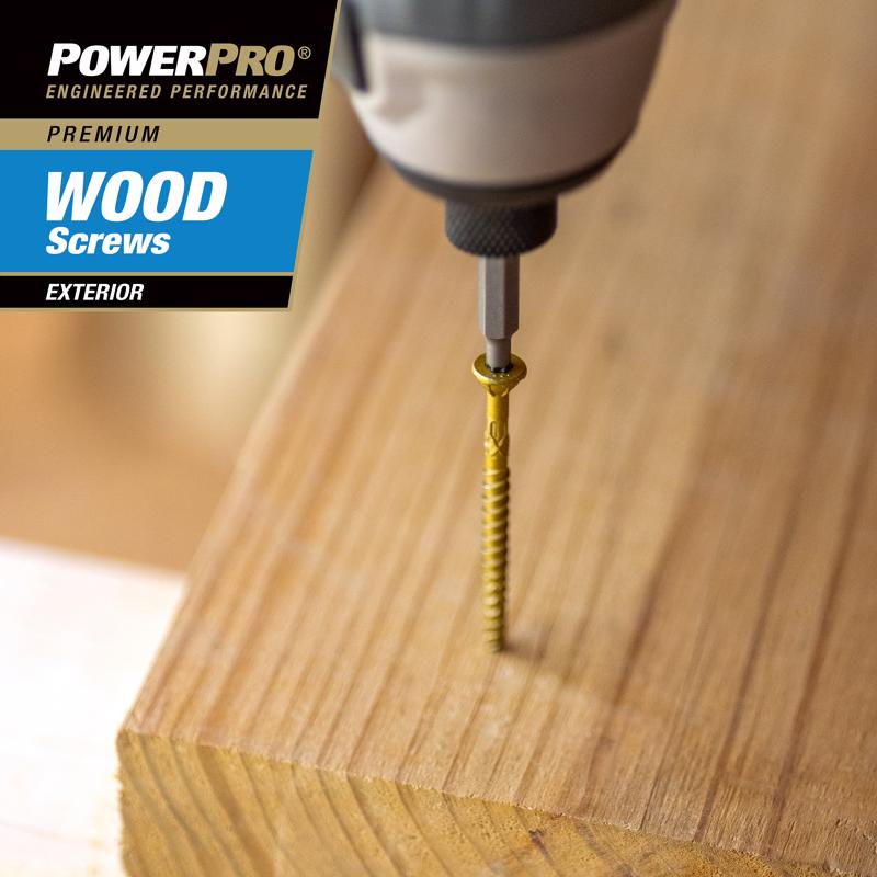 Hillman Power Pro No. 8 X 1-1/2 in. L Star Exterior Wood Screw 1 lb