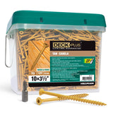 DCK SCRW 10X3.5" TAN 25#